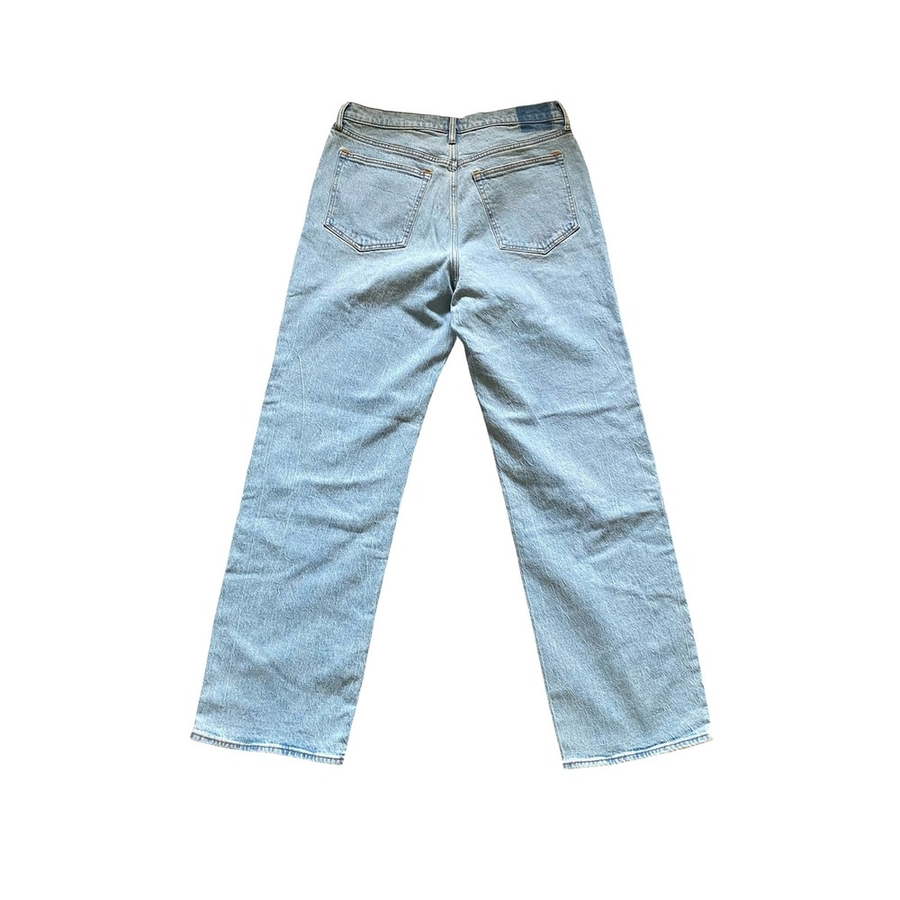 Abercrombie & Fitch The 90s Relaxed Jean High Rise Light Wash Blue 32 14L - Picture 2 of 9
